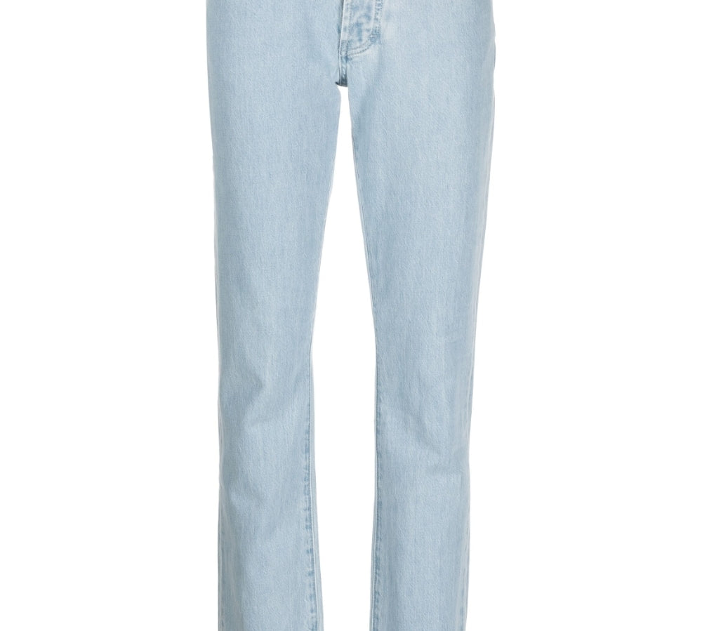 032C Double Shift Ripped-Patch Straight-Leg Jeans Front View
