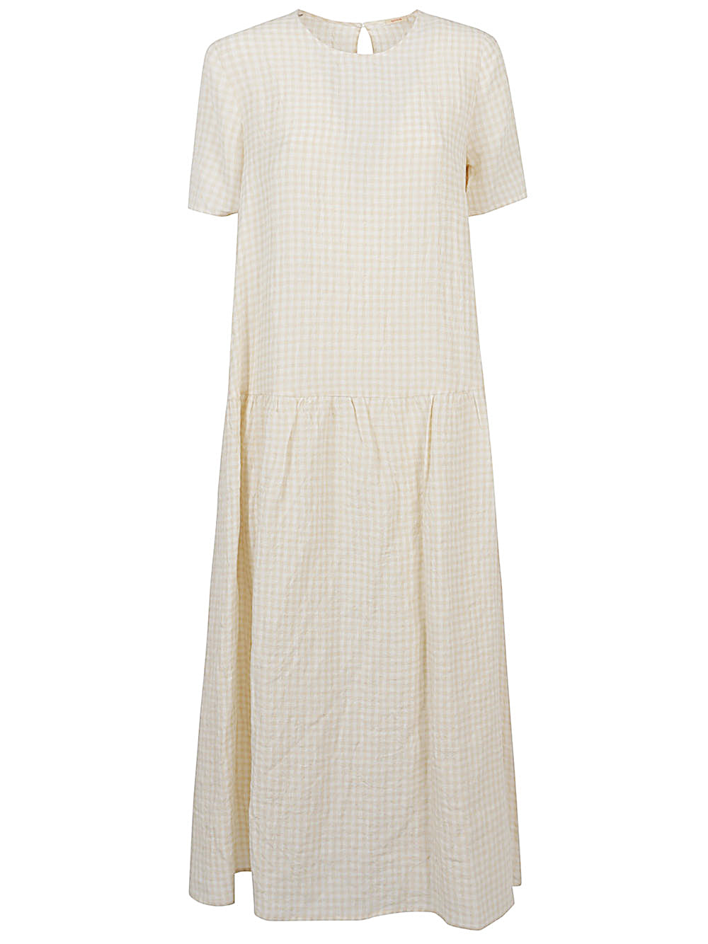 Apuntob Midi Wide Short Sleeves Ruffled Skirt