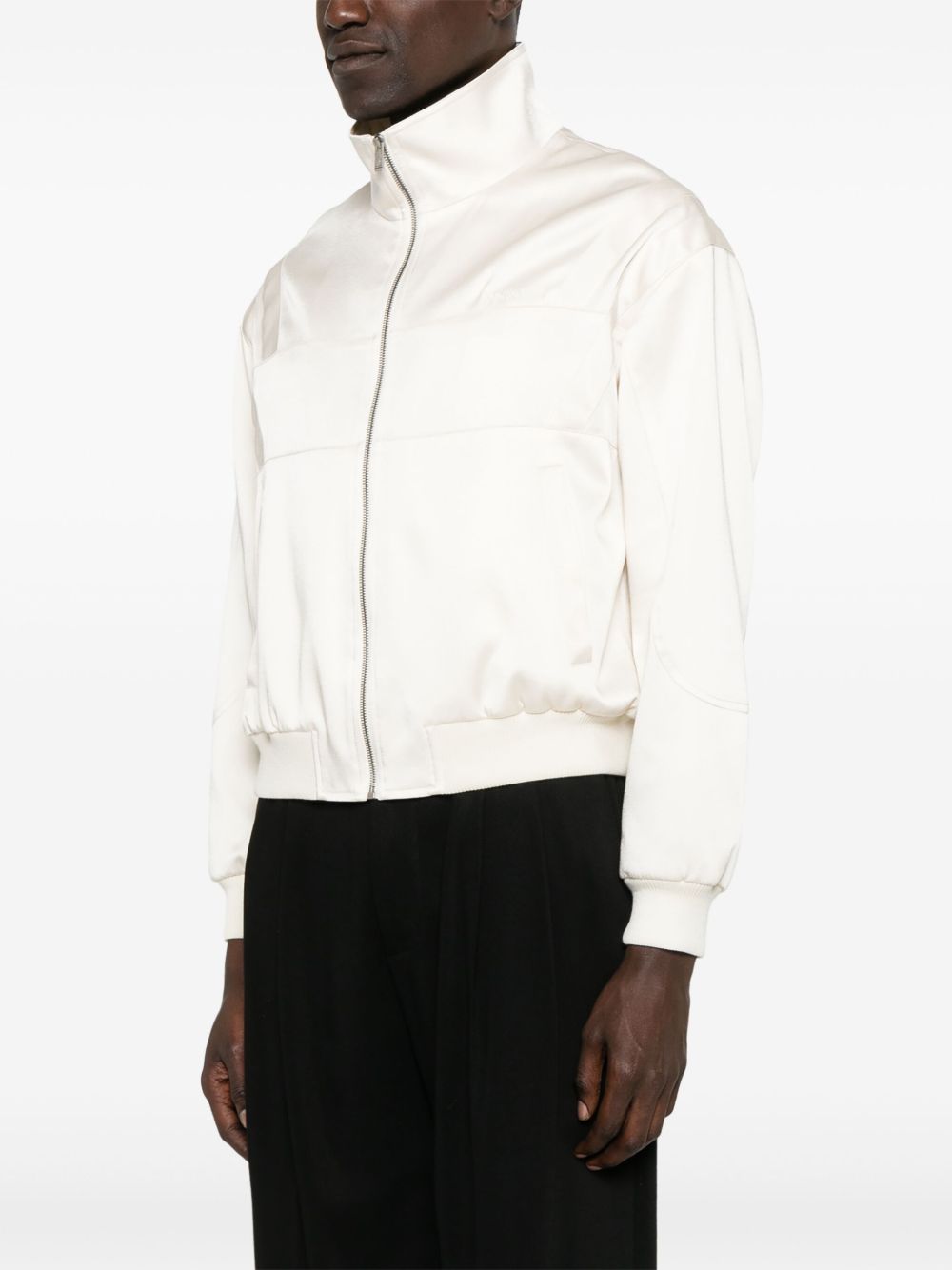 Zip-Up Sweater White