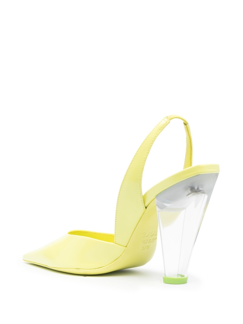 3Juin Calf Leather Pointed Toe High Heels Back Side View 