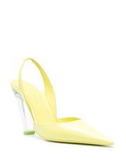 3Juin Calf Leather Pointed Toe High Heels Front Side View 