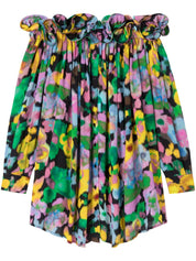 AZ Factory with Lutz Huelle Theodora Floral-Print Off-Shoulder Dress Front View