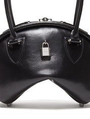 Acne Studios Bowlina Mini Shoulder Bag Black Front Close Up view 