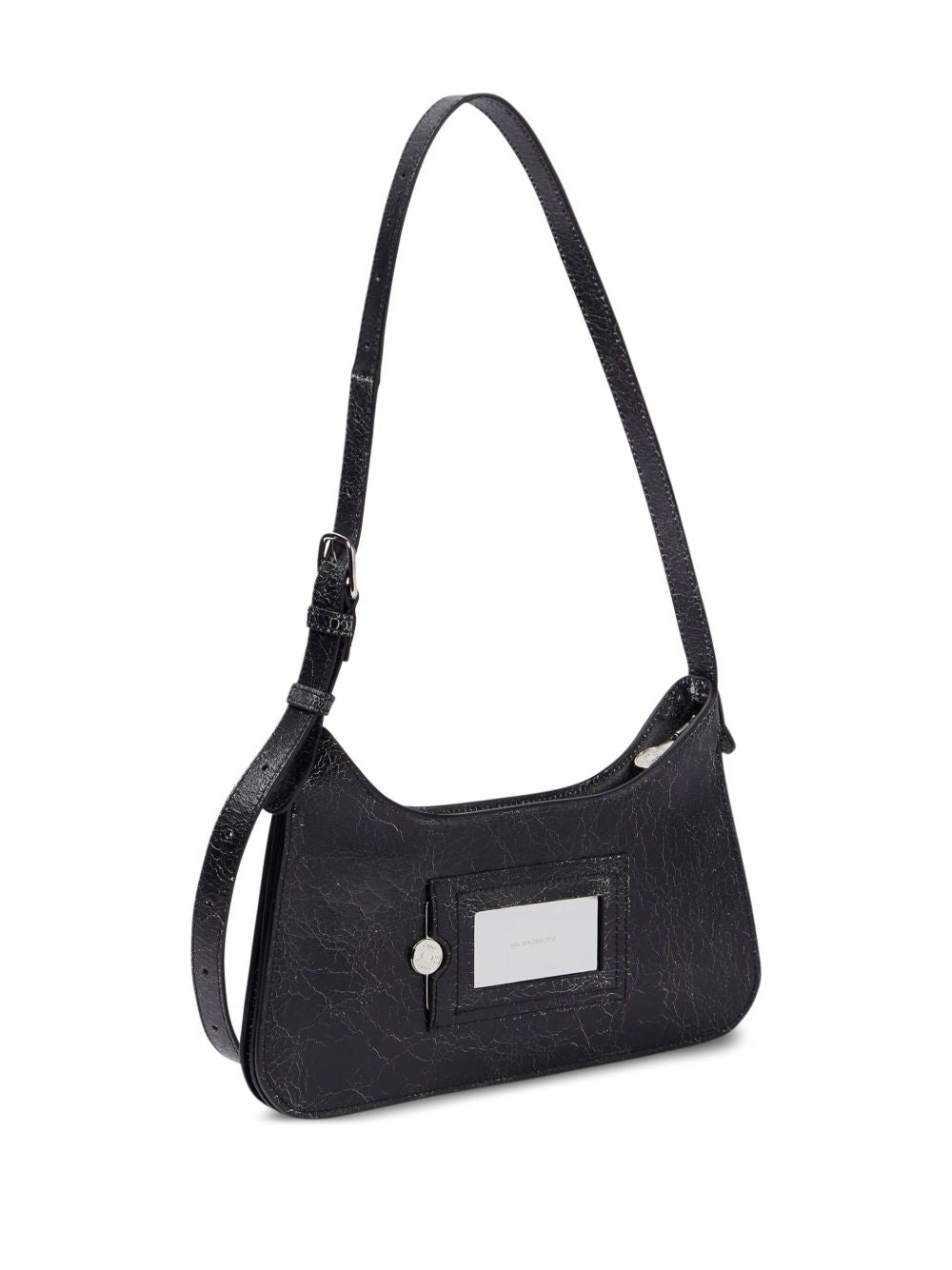 Acne Studios Platt Mini Leather Shoulder Bag Black Side View