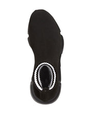Adidas X Balenciaga Intarsia-Knit Logo Sock-Style Sneakers Top View 