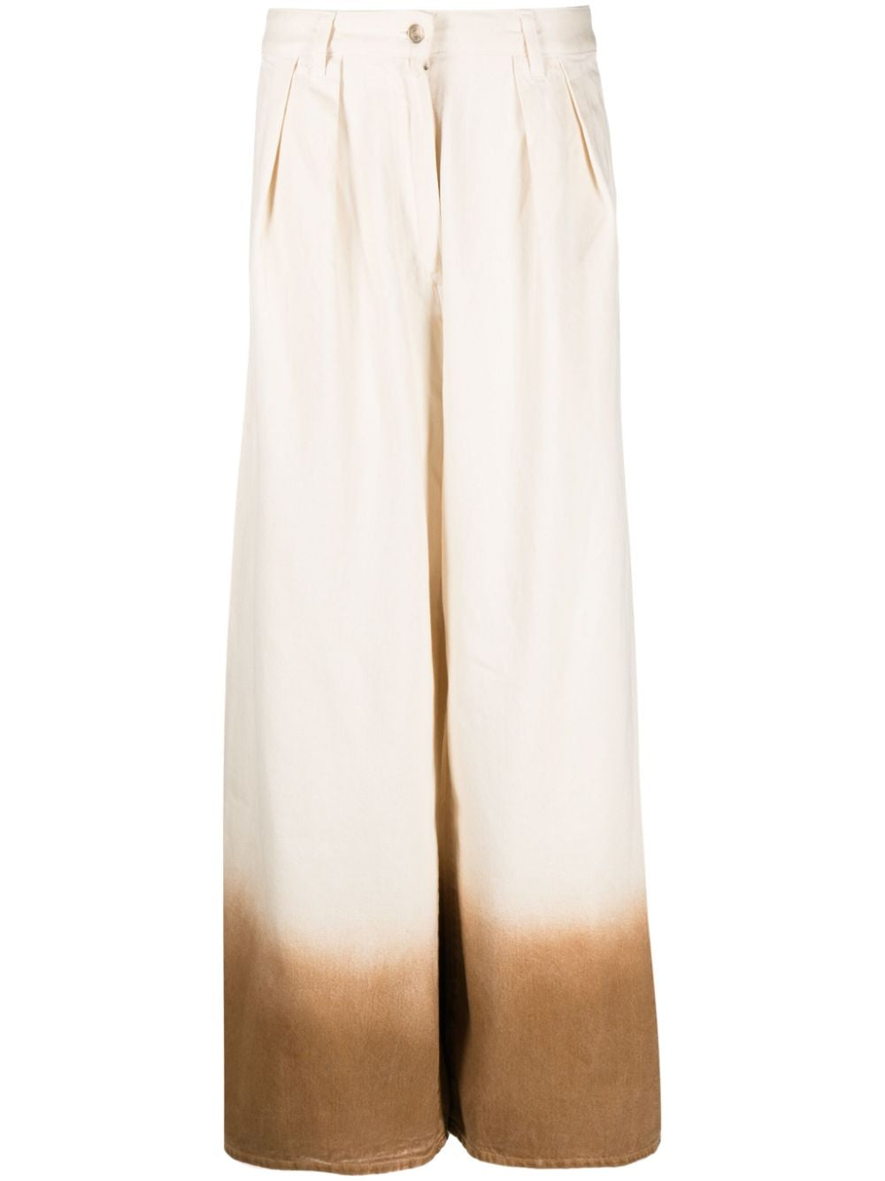 Alanui Cotton Denim High-Rise Wide Leg Jeans