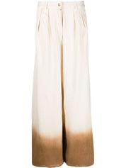 Alanui Cotton Denim High-Rise Wide Leg Jeans