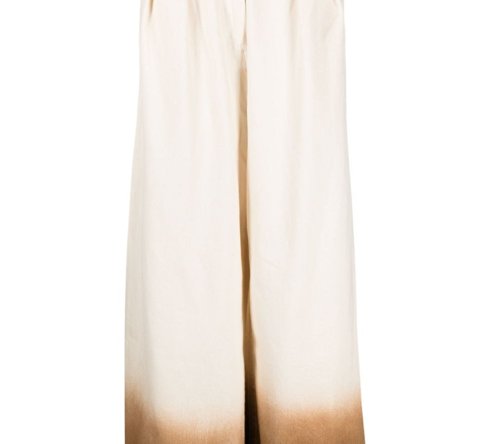 Alanui Cotton Denim High-Rise Wide Leg Jeans