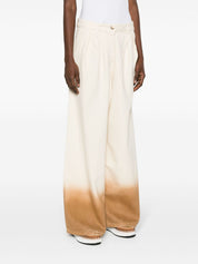 Alanui Cotton Denim High-Rise Wide Leg Jeans Front side view 
