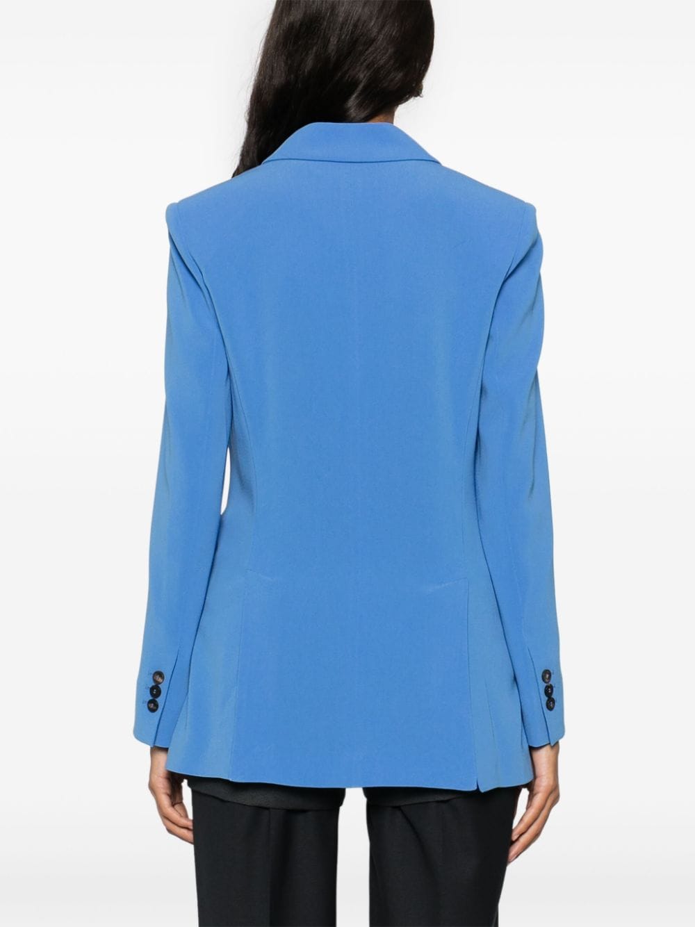 Alberto Biani Long Sleeve Double Breasted Button Fastening Jacket Back Side View