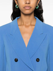 Alberto Biani Long Sleeve Double Breasted Button Fastening Jacket Front Close Up View
