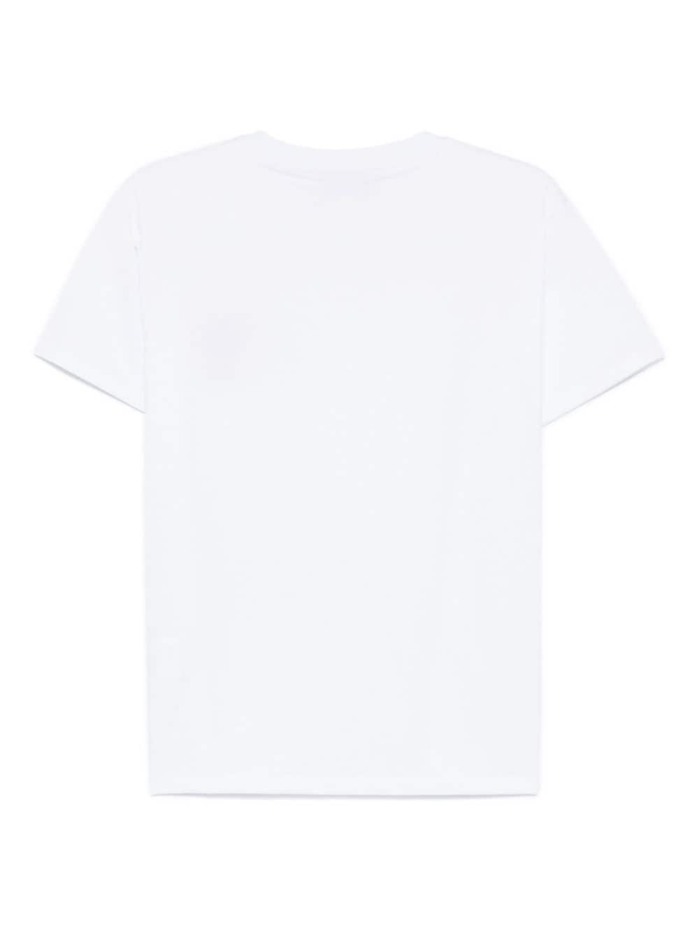 Alessandro Enriquez Cotton Lightweight Embroidered T-Shirt White Back Side