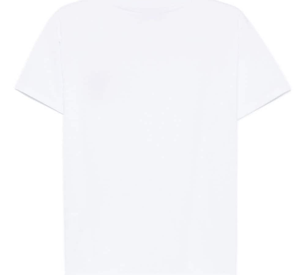 Alessandro Enriquez Cotton Lightweight Embroidered T-Shirt White Back Side