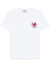 Alessandro Enriquez Cotton Lightweight Embroidered T-Shirt White  Front Side