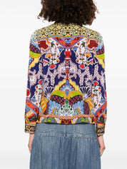 Alice + Olivia Front Button Floral Print Shirt Back Side View