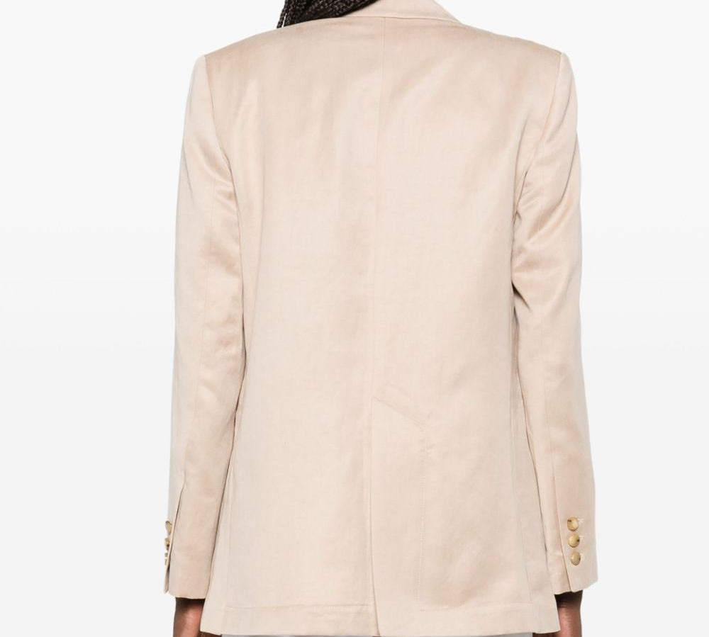 Alysi Double-Breasted Chest Welt Jacket Back View