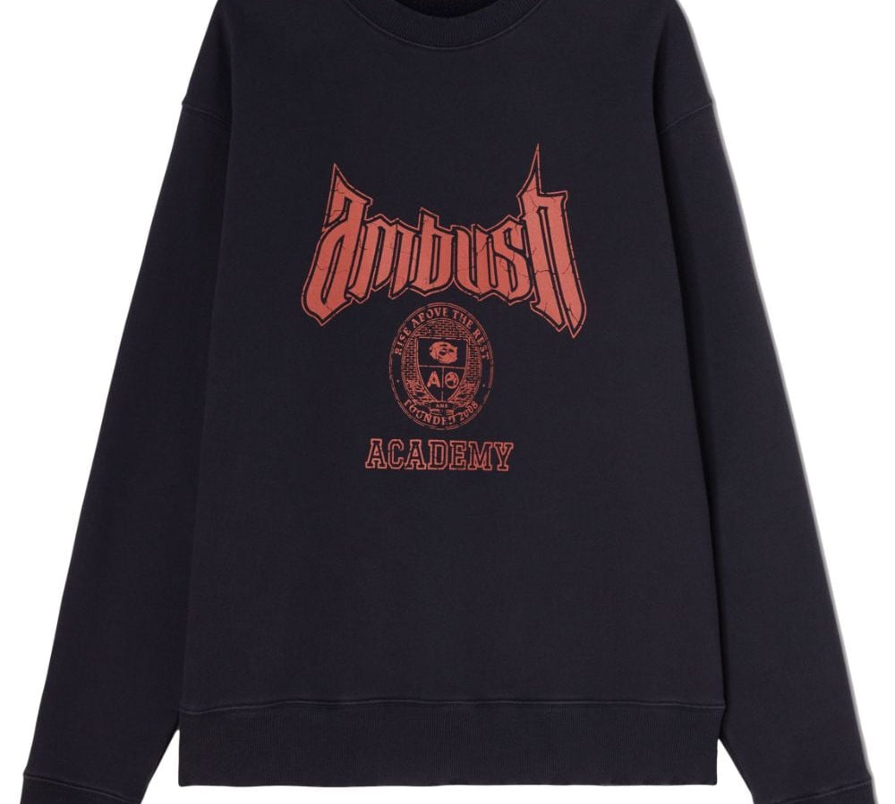 Ambush Academy Cotton-Blend Sweatshirt Black