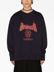 Ambush Academy Cotton-Blend Sweatshirt Black Standard FRONT View Model