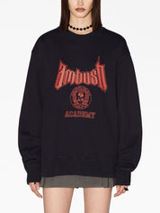 Ambush Academy Cotton-Blend Sweatshirt Black Standard Front View 