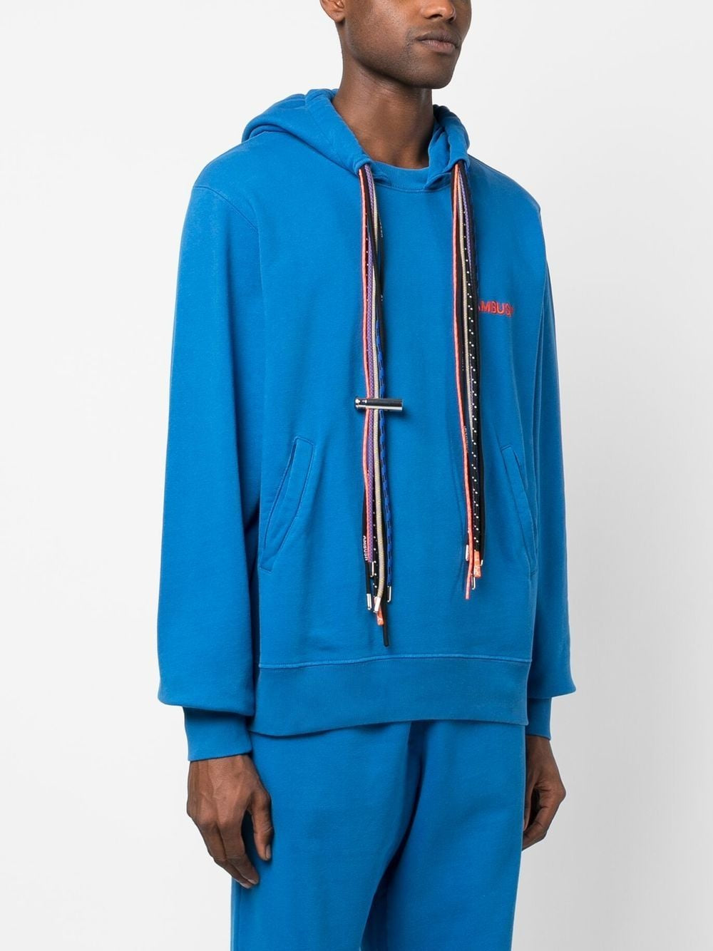 Ambush Multi-Chord Drawstring Cotton Hoodie Front Side View