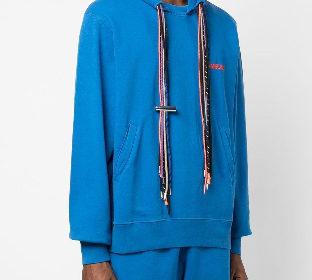 Ambush Multi-Chord Drawstring Cotton Hoodie Front Side View