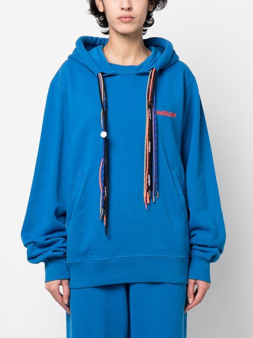 Ambush Multi-Chord Drawstring Cotton Hoodie Front View