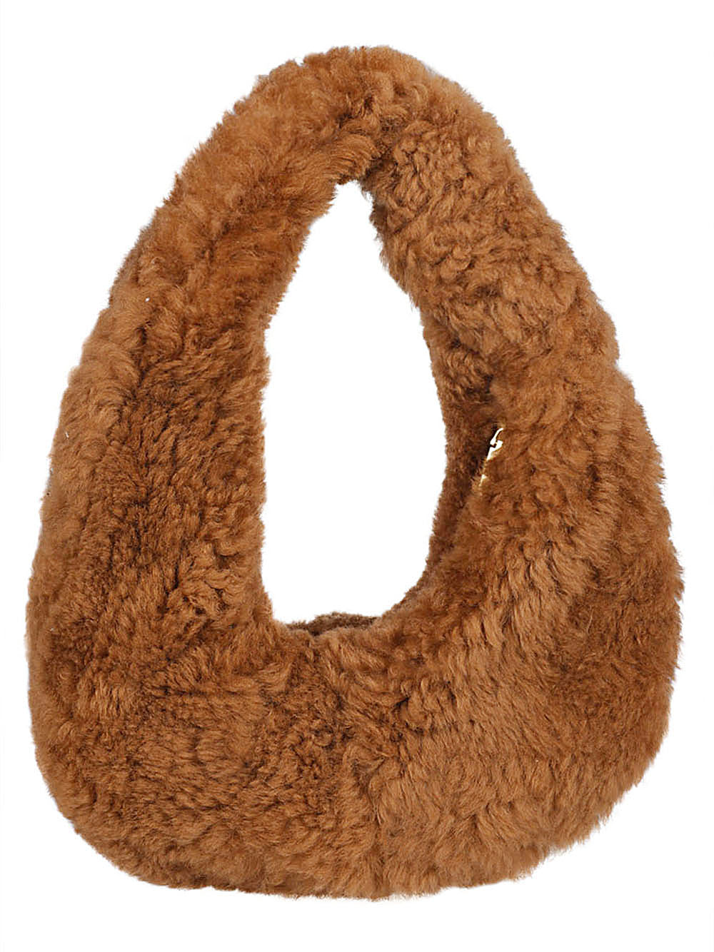 Anita Bilardi Faux Fur Shoulder Bag Camel Back View