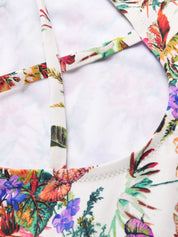Anjuna Mara Floral-Print Scoop-Neck One-Piece Swimsuit Close Up View