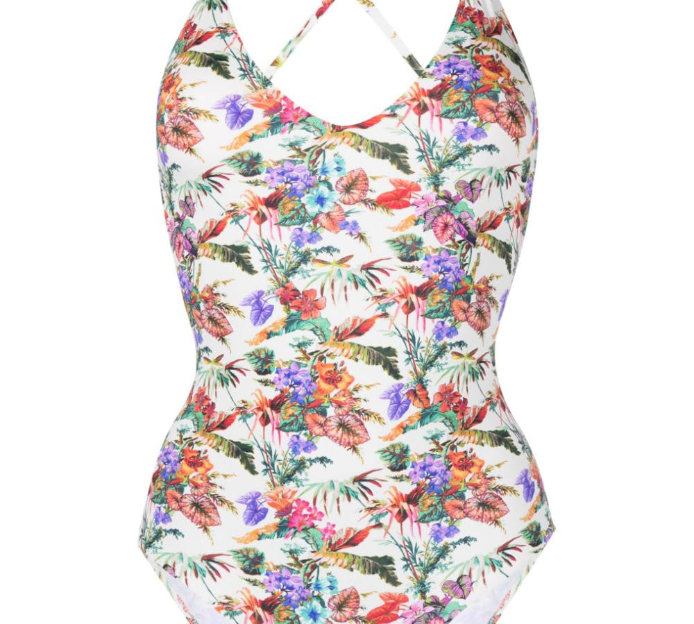 Anjuna Mara Floral-Print Scoop-Neck One-Piece Swimsuit Front View