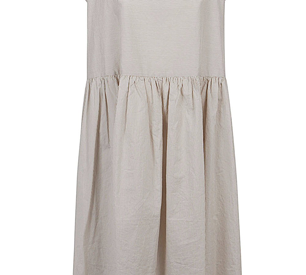 Apuntob Midi Short-Sleeve Ruffled Skirt Front View