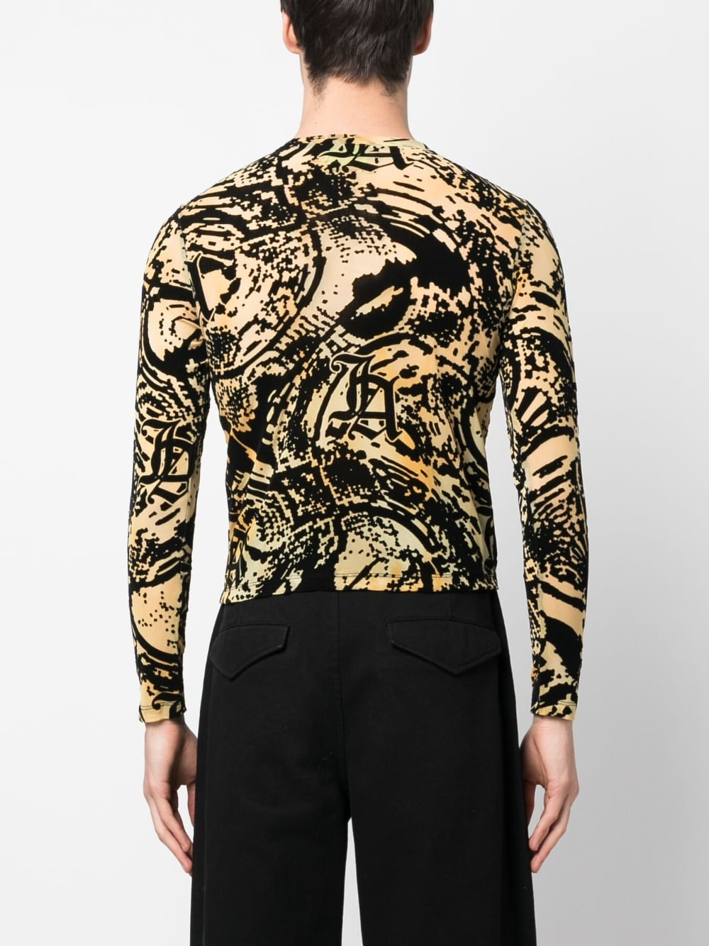 Aries x Juicy Couture Psysnake Stretch-Design Logo Embellishment Shirt Back Side View