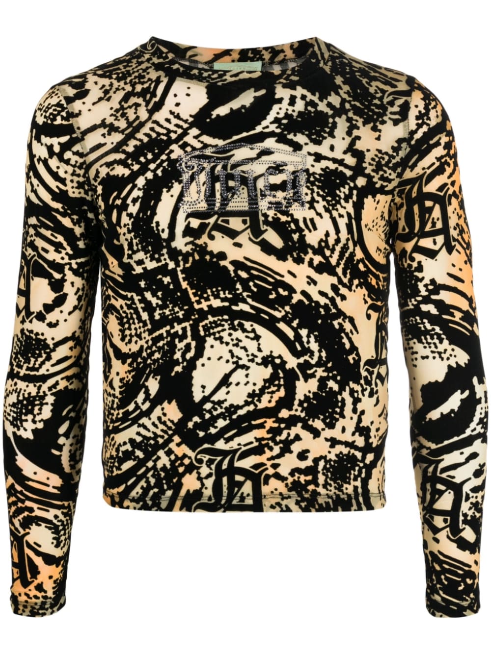 Aries x Juicy Couture Psysnake Stretch-Design Logo Embellishment Shirt Front View