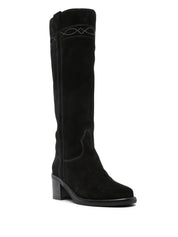 Ash Pam Suede Boots Black Front Side View 