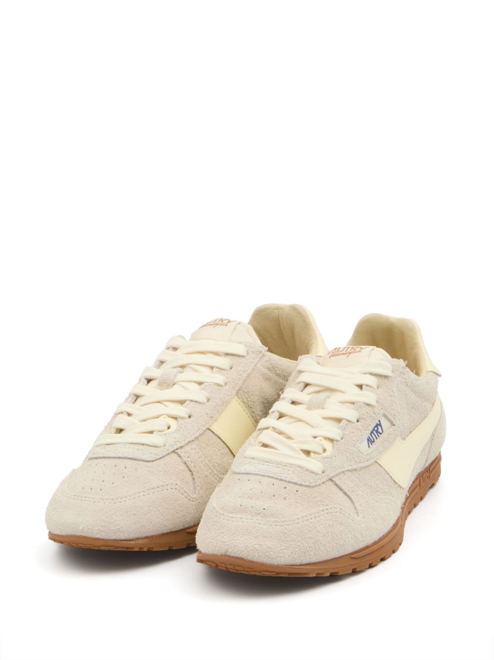 Autry Front Lace-Up Padded Ankle Sneakers Front Side View