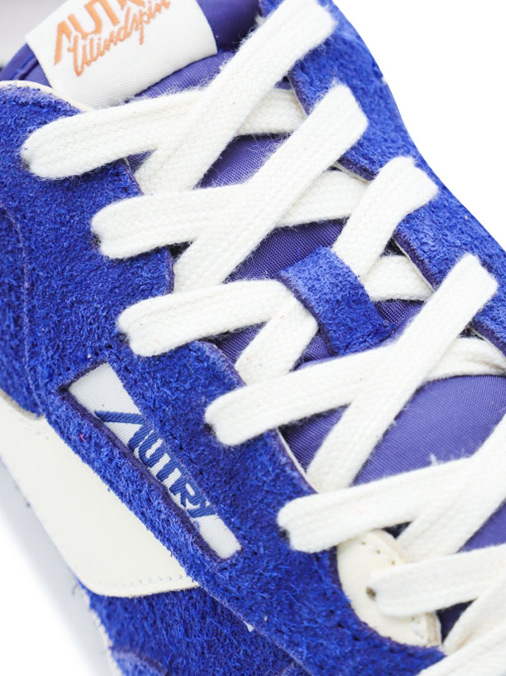 Autry Windspin Suede Lace-Up Low Sneakers Close Up View