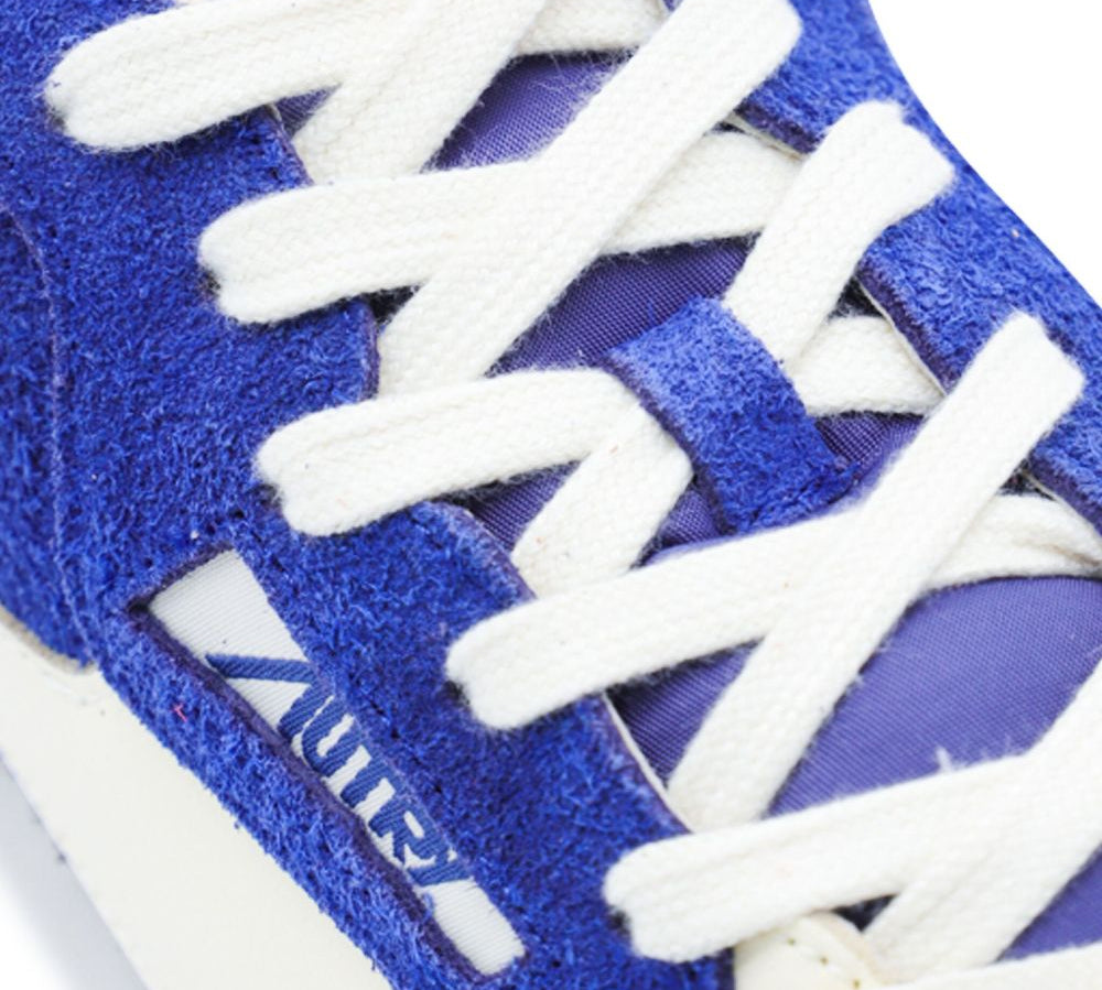 Autry Windspin Suede Lace-Up Low Sneakers Close Up View