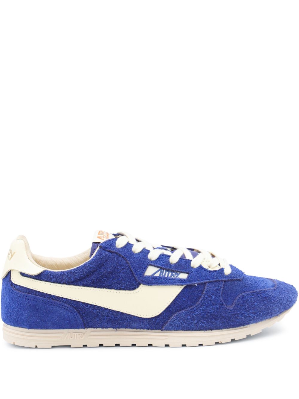 Autry Windspin Suede Lace-Up Low Sneakers Side View