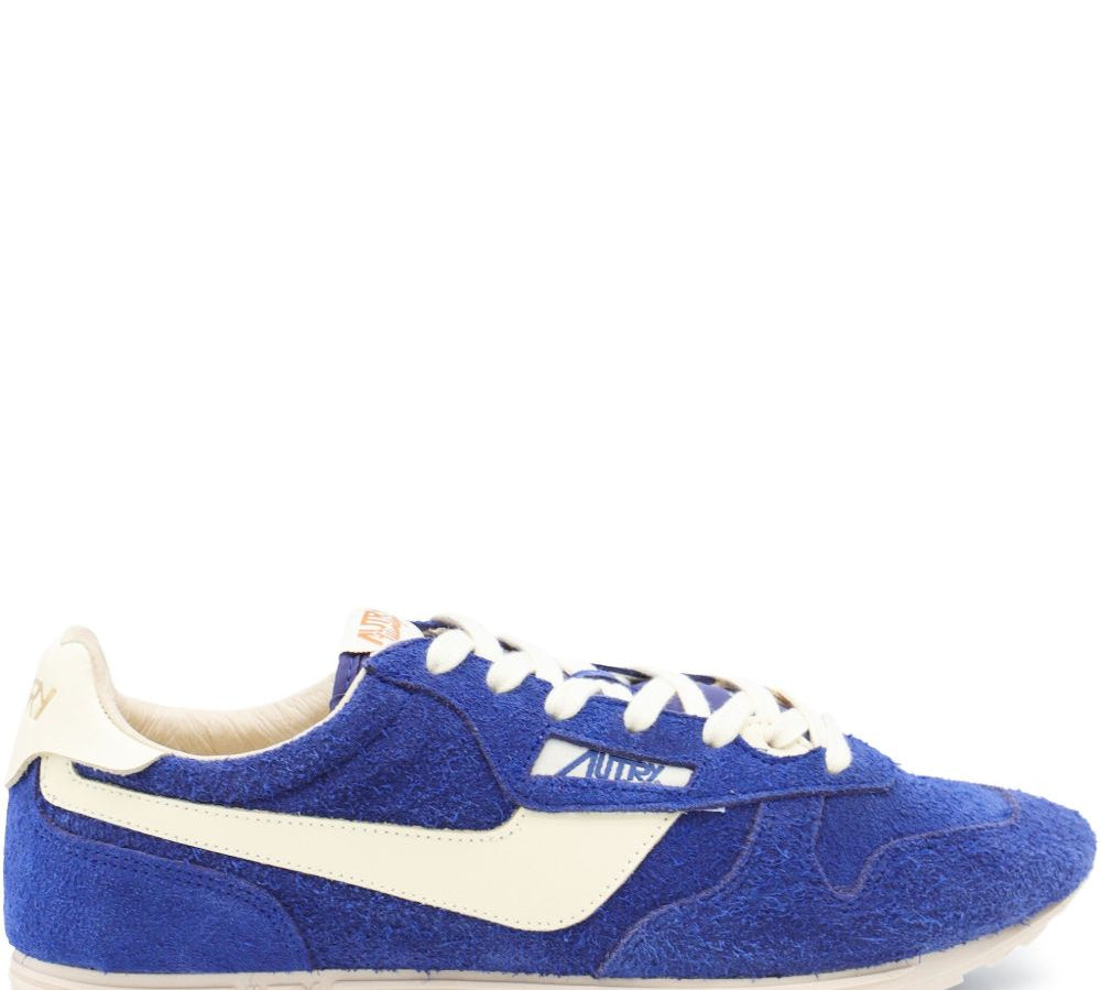 Autry Windspin Suede Lace-Up Low Sneakers Side View