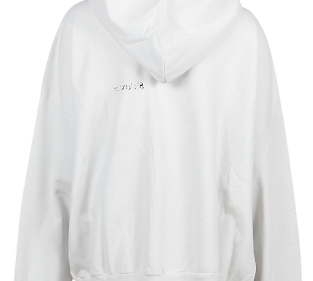 Balenciaga BB Corp Cotton Logo Hoodie Back View