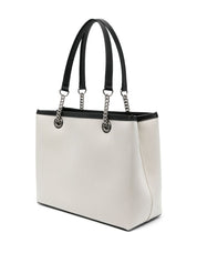 Balenciaga Logo Print Canvas Tote Bag Back View