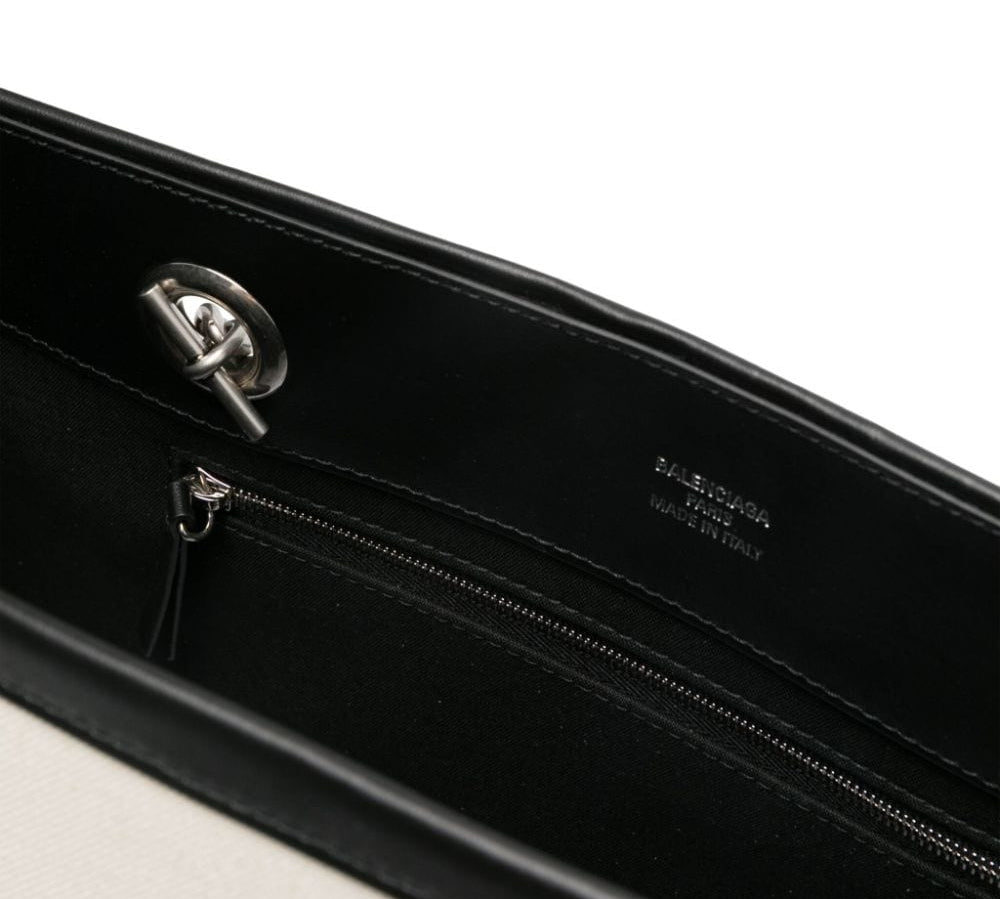 Balenciaga Logo Print Canvas Tote Bag Top View