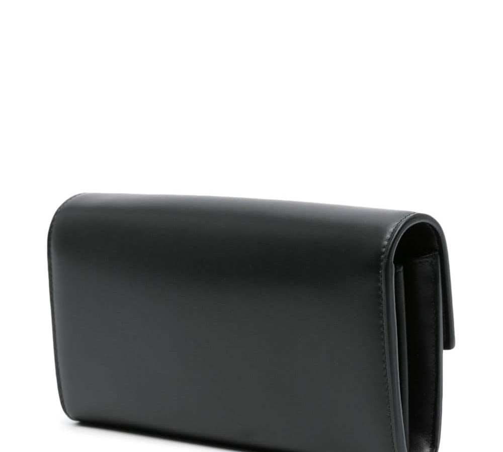 Balmain Logo-Plaque Leather Crossbody Bag