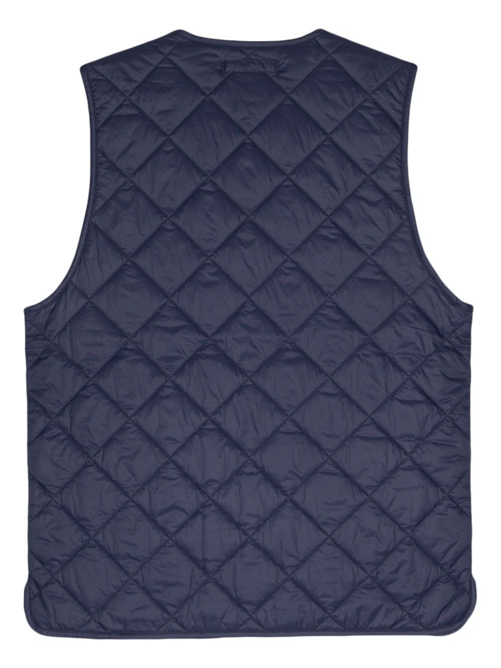 Baracuta Padded Design Tonal Stitching V-Neck Sleeveless Vest Back View