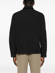 Barbour International Black Ripstop Cotton Chest-Embroidered Logo Jacket Back Side View