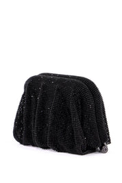 Benedetta Bruzziches Compact Bag Venus La Petite in Black Rhinestones Handbag Front Side View