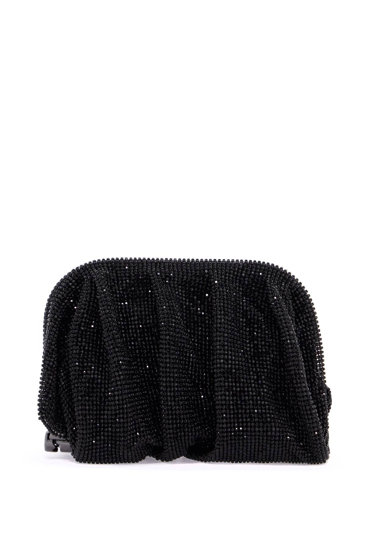 Benedetta Bruzziches Compact Bag Venus La Petite in Black Rhinestones Handbag Front View