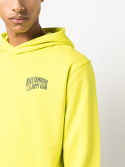 Billionaire Logo Hoodie Yellow Close Up View