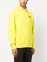 Billionaire Logo Hoodie Yellow Far Front Side View