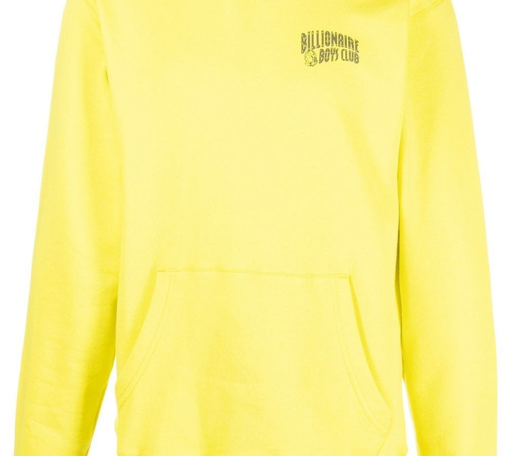 Billionaire Logo Hoodie Yellow Front View