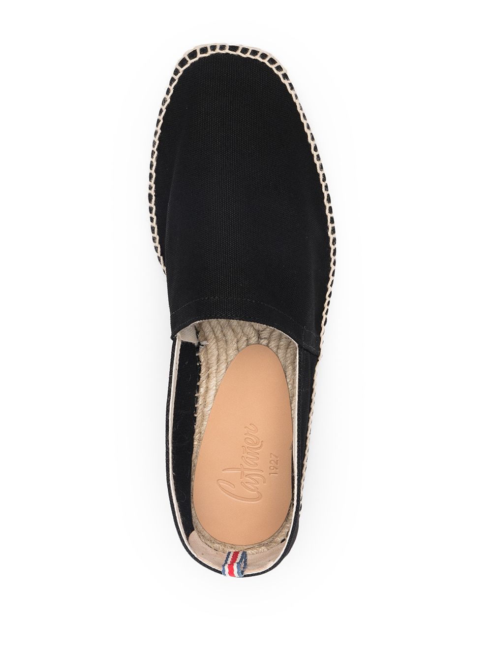 Castañer Pablo Cotton Canvas Espadrilles Black Top View 